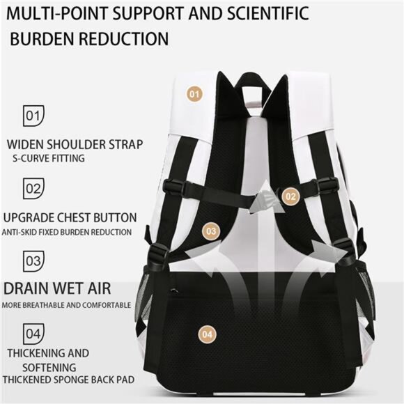 School Backpack for 15.6" Laptop,Fashion Waterproof School Bag for Boys - Picture 4 of 7